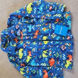 NWT Columbia Kids Blue Fleece Jacket with Animal Patterns